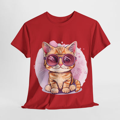 Cute Cat T-shirt, Cat with a Sunglasses Shirt