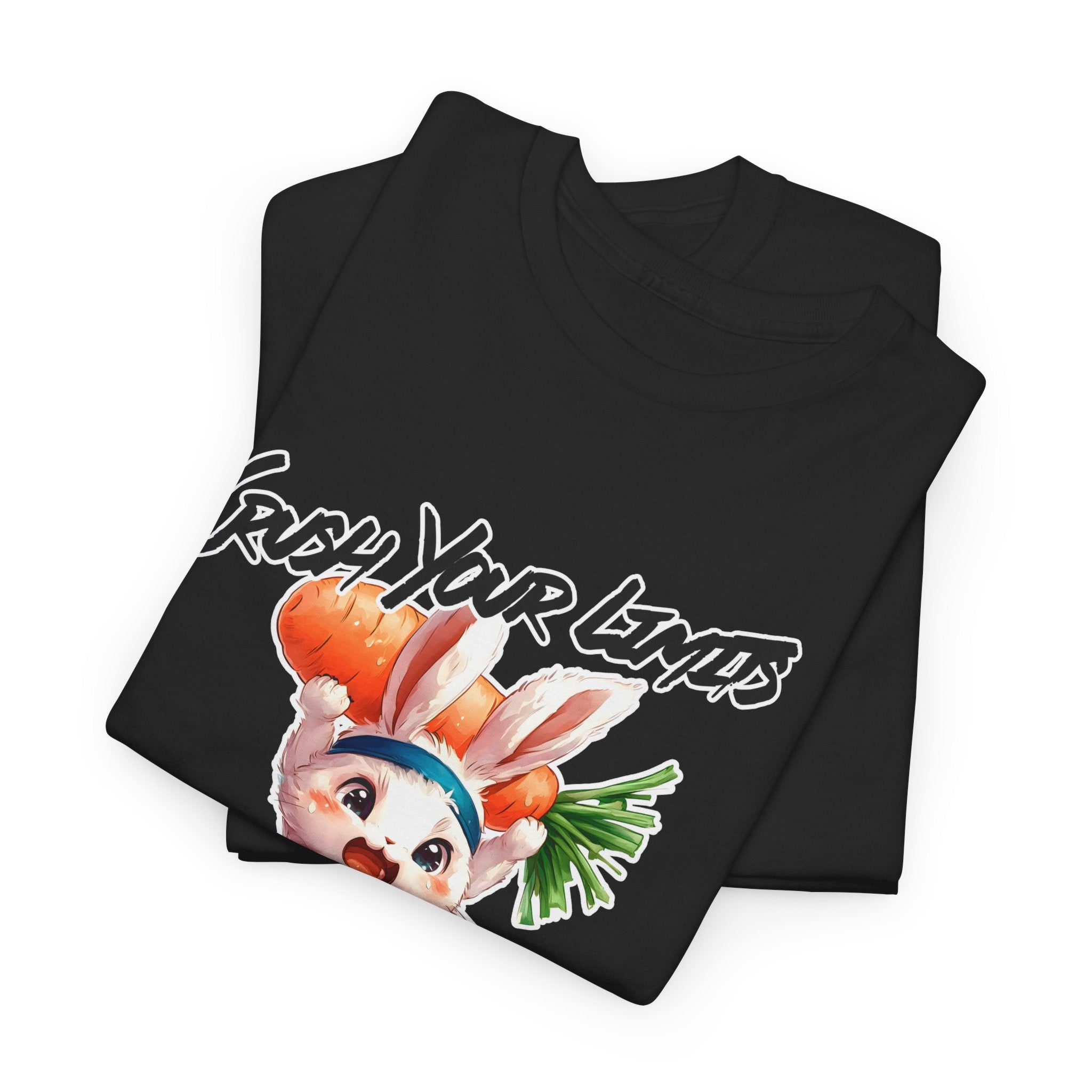 Motivational Unisex Heavy Cotton Tee - 'Crush Your Limits'