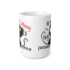 Wkurzony Kotek Biały Kubek 11oz, 15oz