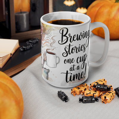 Whimsical Reading Girl Ceramic Coffee Mug - Perfect for Book Lovers | 11oz & 15oz Sizes