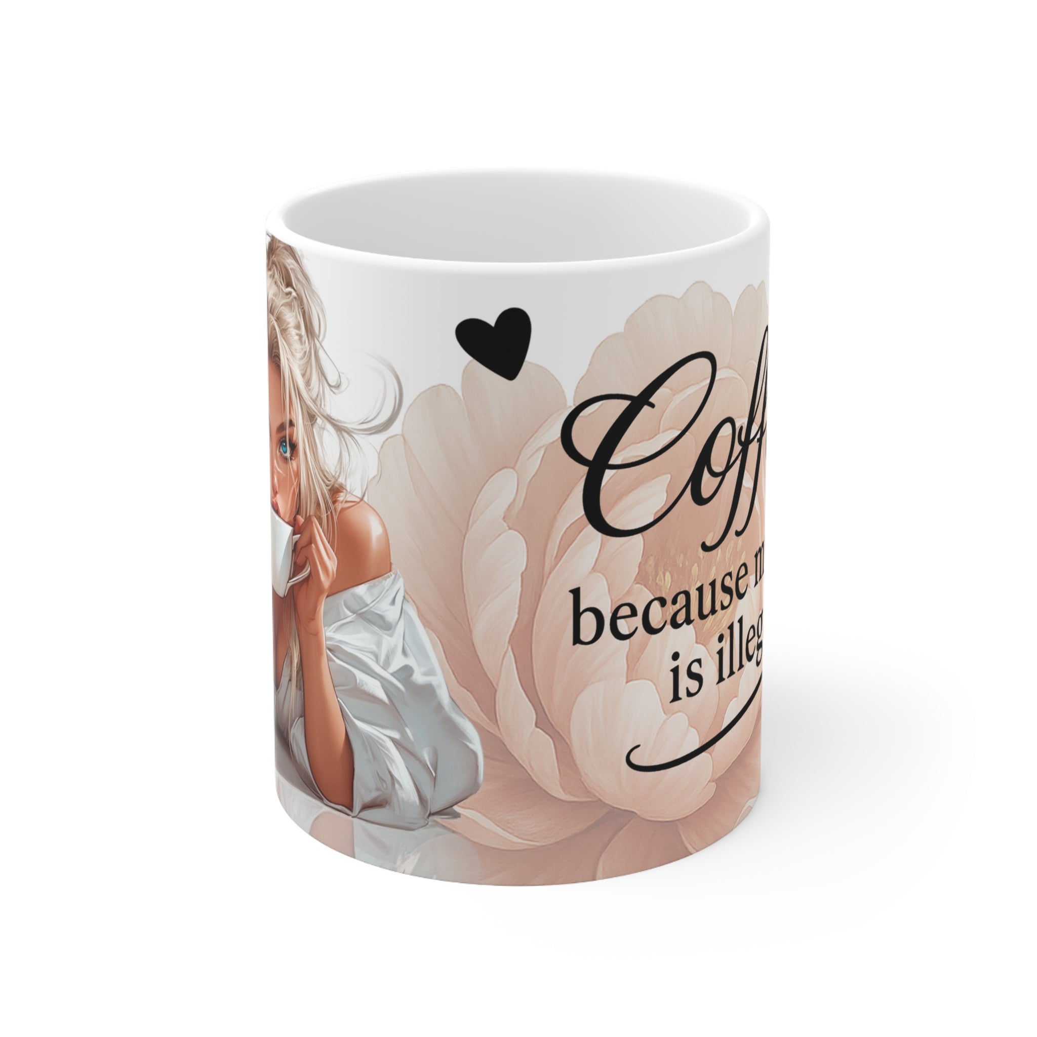 Ceramic Coffee Mug, Playful Coffee Lover Gift, Cute Coffee Cup, Morning Mug, Coffee Addict Present, Lifestyle Drinkware