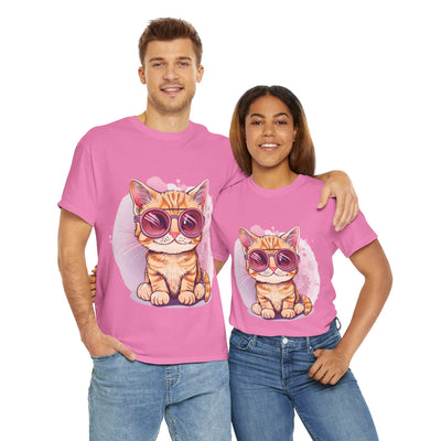 Cute Cat T-shirt, Cat with a Sunglasses Shirt
