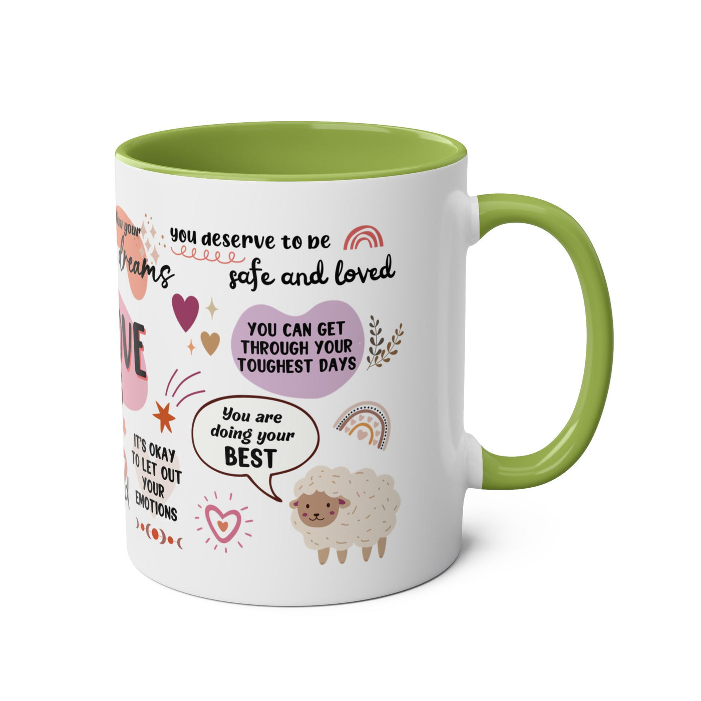 Self-Love Inspirational Coffee Mug – Two-Tone 11oz