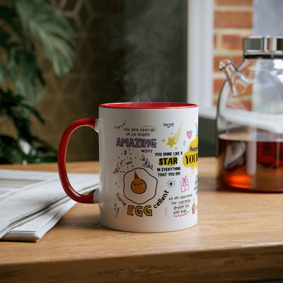 Personalized Two-Tone Birthday Coffee Mug - Celebrate with Custom Name Design