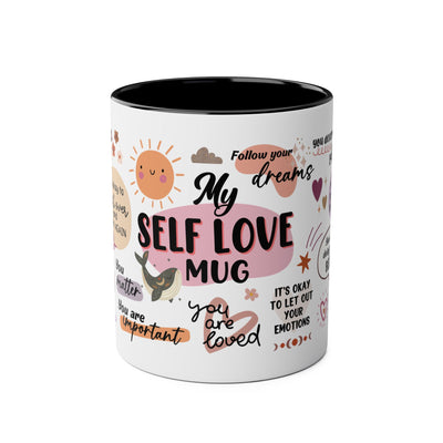 Self-Love Inspirational Coffee Mug – Two-Tone 11oz