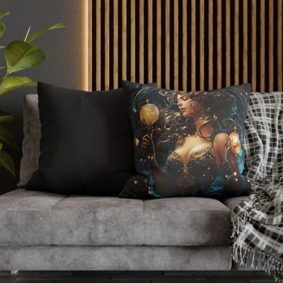 Artistic Aquarius Zodiac Pillowcase with Mystic Woman Design