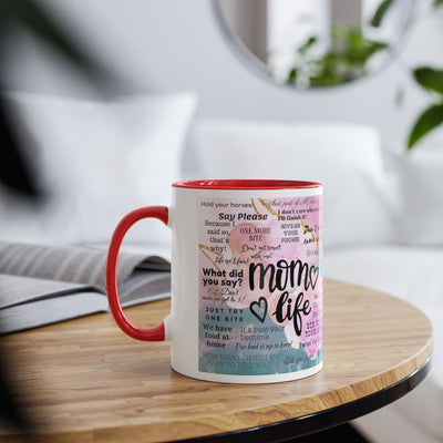 Mom Life Two-Tone Coffee Mugs, 11oz