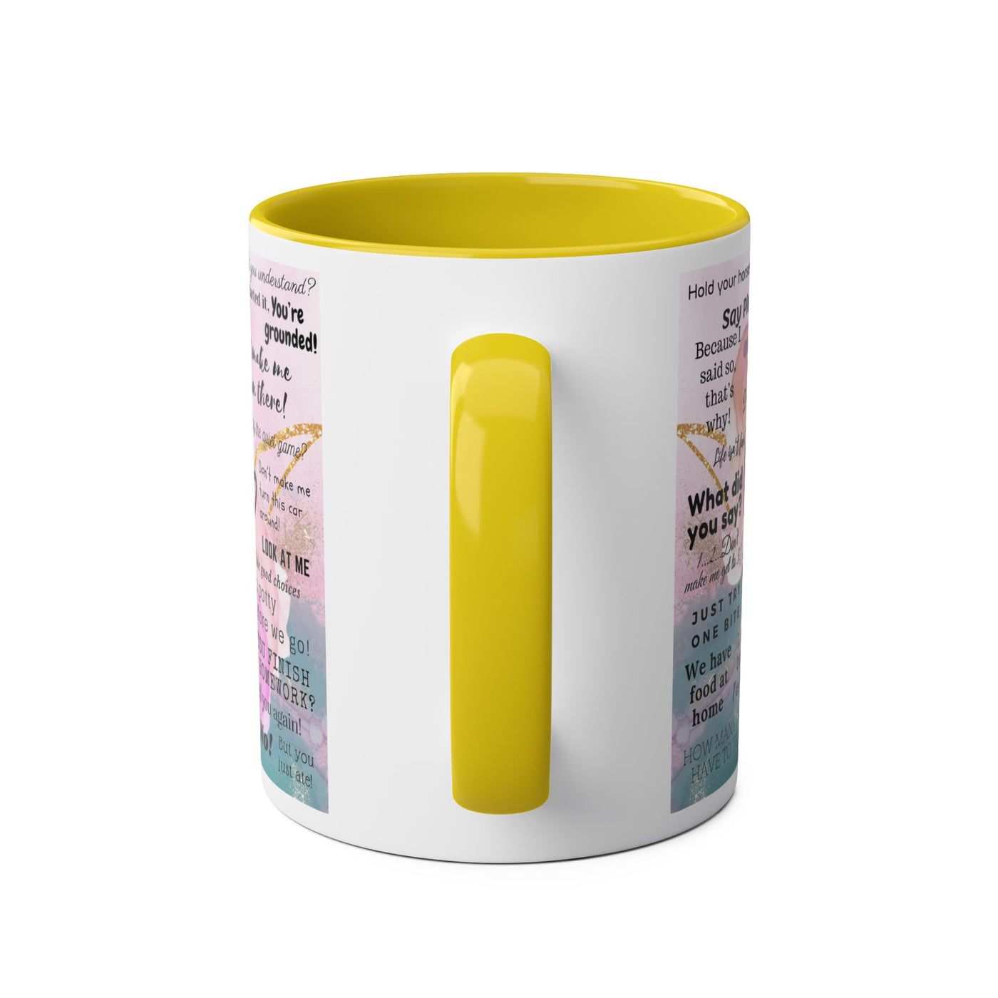 Mom Life Two-Tone Coffee Mugs, 11oz