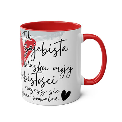 Chic Two-Tone Coffee Mug - Heart Design, Love Quote | Perfect Gift for Friends & Loved Ones