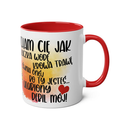 Kocham Cię jak... Dwukolorowy Kubek