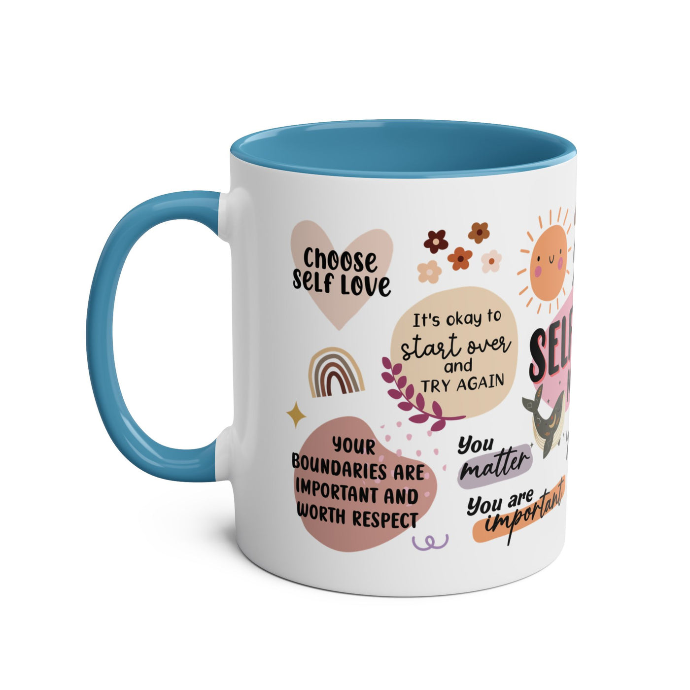 Self-Love Inspirational Coffee Mug – Two-Tone 11oz