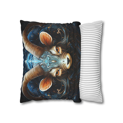 Artistic Capricorn Zodiac Poly Canvas Pillowcase - Zodiac Home Decor