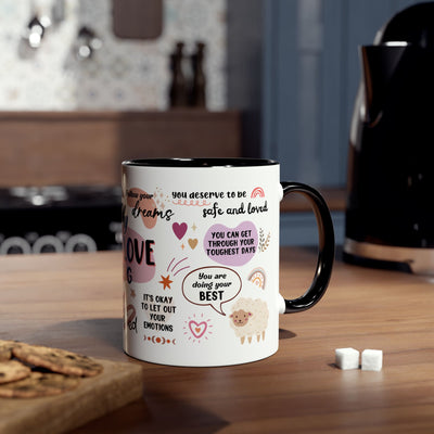 Self-Love Inspirational Coffee Mug – Two-Tone 11oz