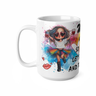 Colorful Wine-Themed Ceramic Coffee Mug - Perfect for Celebrations and Toasts