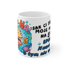 Zabawny Kubek Biały dla Wędkarza - Ceramic Coffee Cups