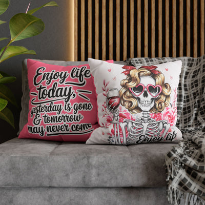 Enjoy Life Pillowcase – Chic Decor for Fun Celebrations