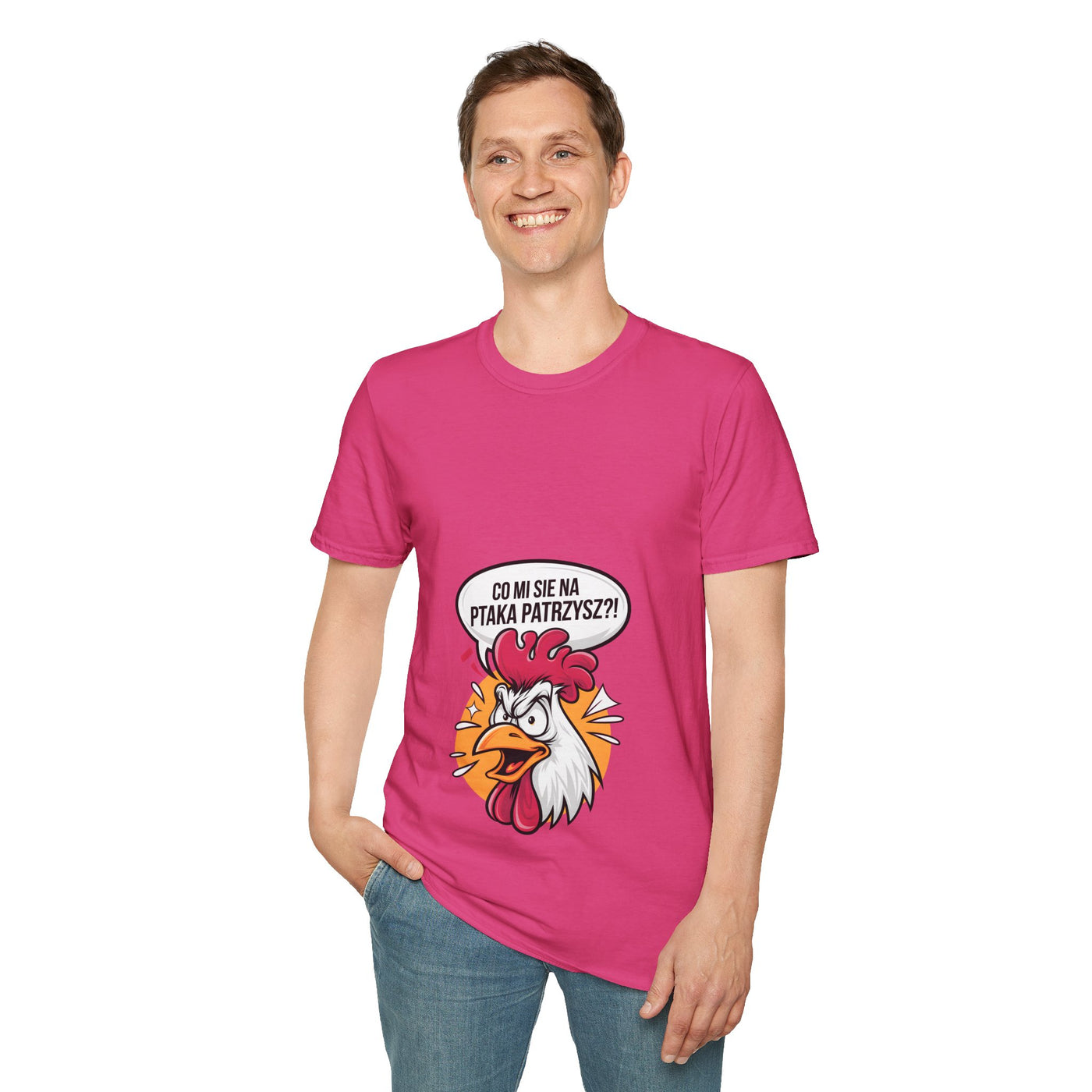 "Czego mi się na ptaka patrzysz" Koszulka, Funny T-Shirt