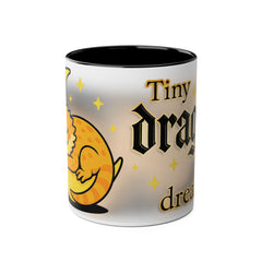 Two-Tone Bearded Dragon Mug – Cute Lizard Coffee Cup, “Tiny Dragon Big Dreams” Design