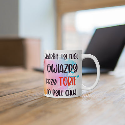Skarbie Ty mój - Biały Kubek Ceramiczny / Dwa Rozmiary
