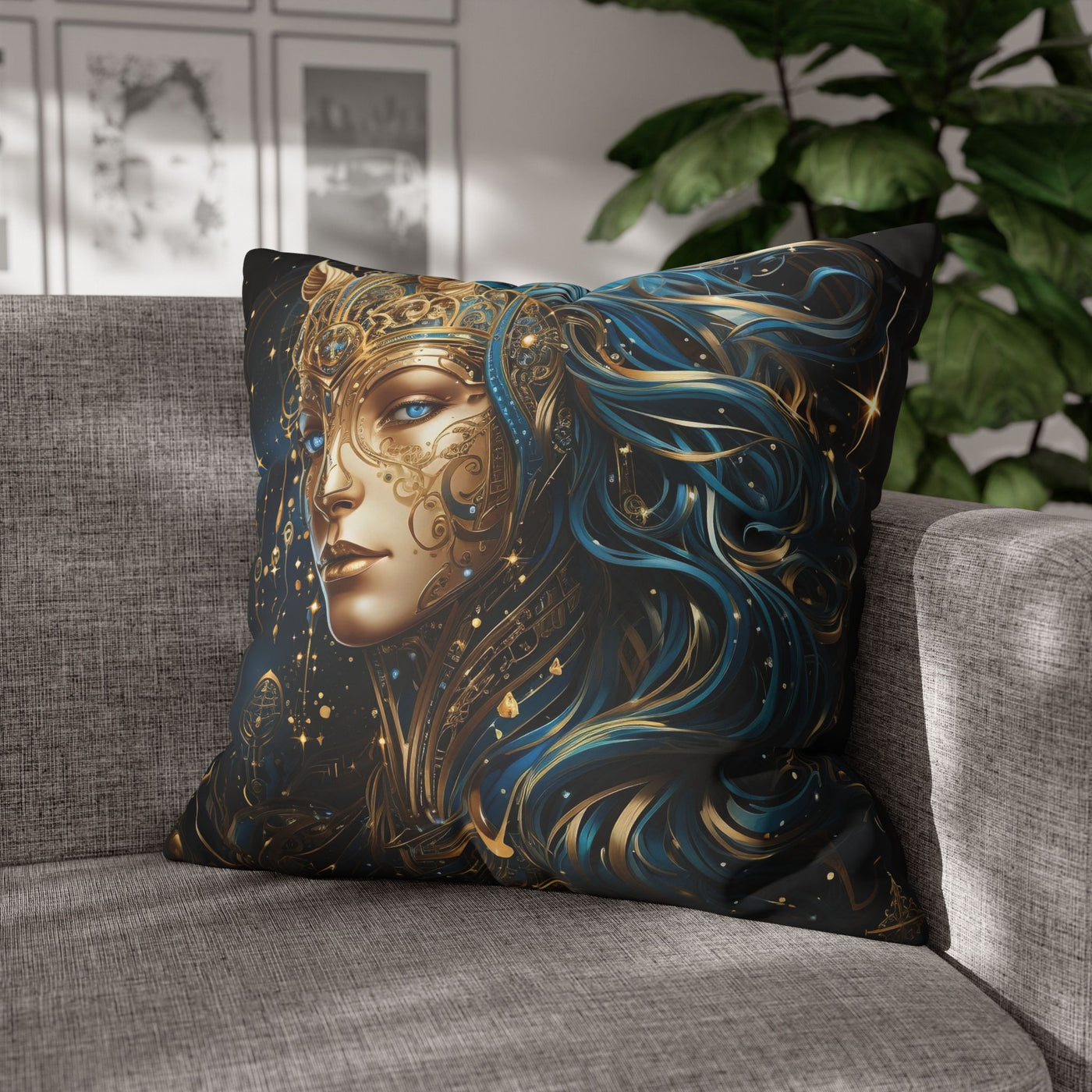 Artistic Sagittarius Zodiac Poly Canvas Pillowcase - Enchanted Home Decor