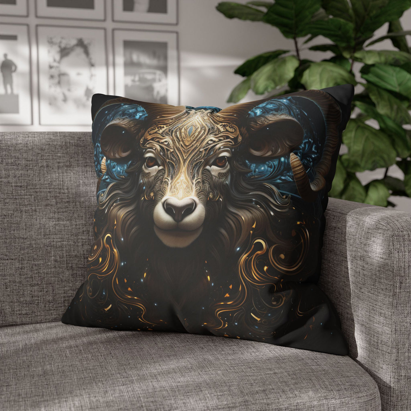 Artistic Aries Zodiac Design Pillowcase for Home Decor