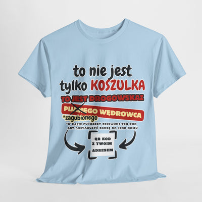 Unisex Zabawny T-Shirt Pijany Wędrowiec z własnym QR Code