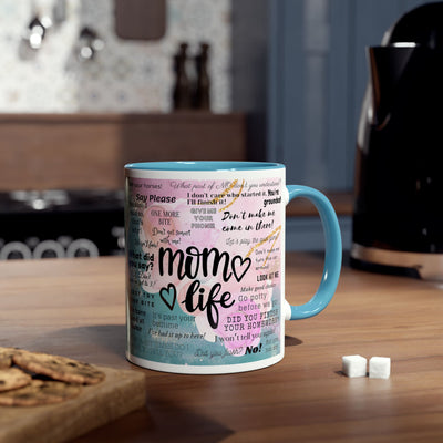 Mom Life Two-Tone Coffee Mugs, 11oz