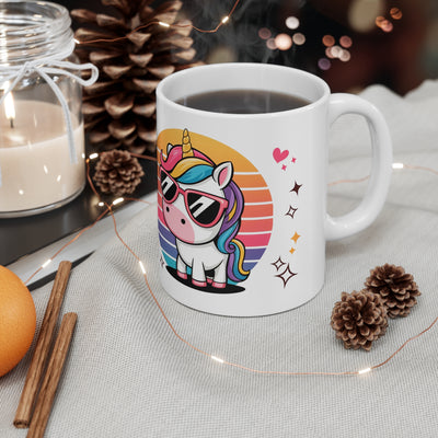 Mug - Born to Be Awesome Unicorn Ceramic Coffee Mug - Fun 11oz & 15oz Cups