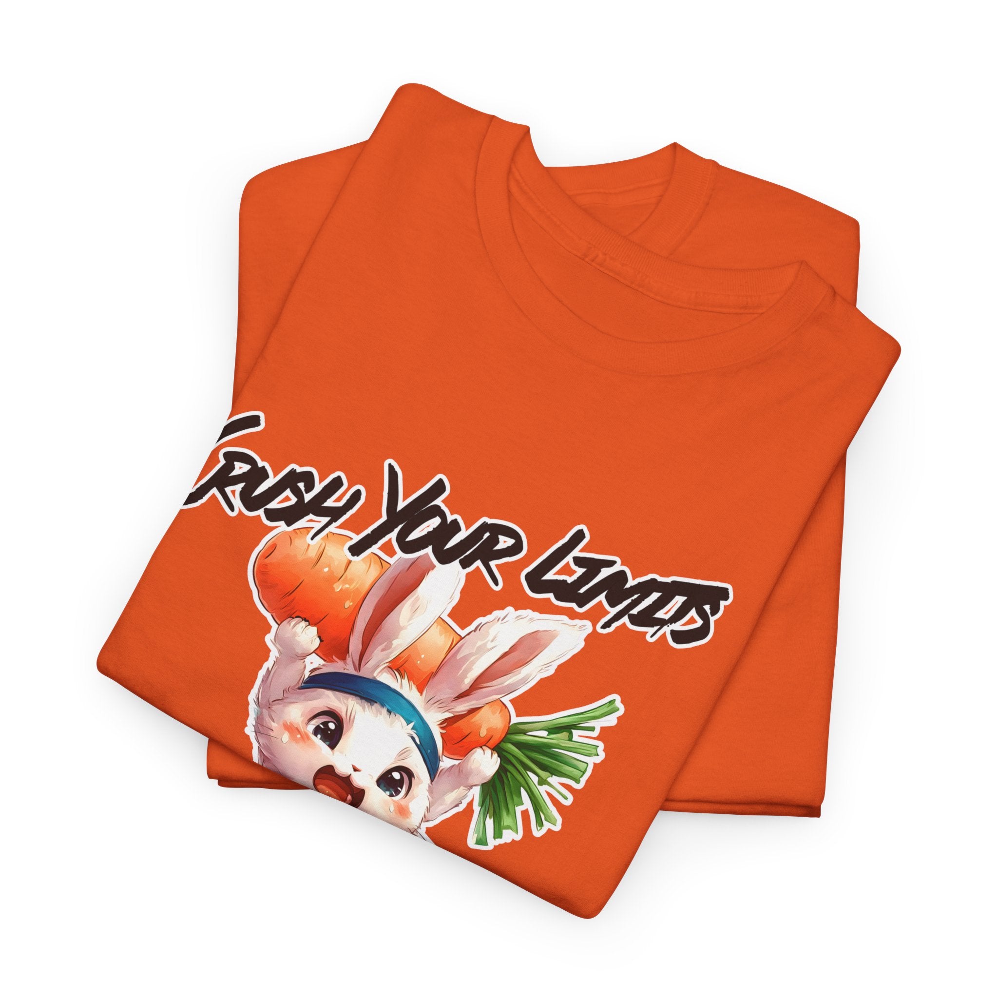 Motivational Unisex Heavy Cotton Tee - 'Crush Your Limits'