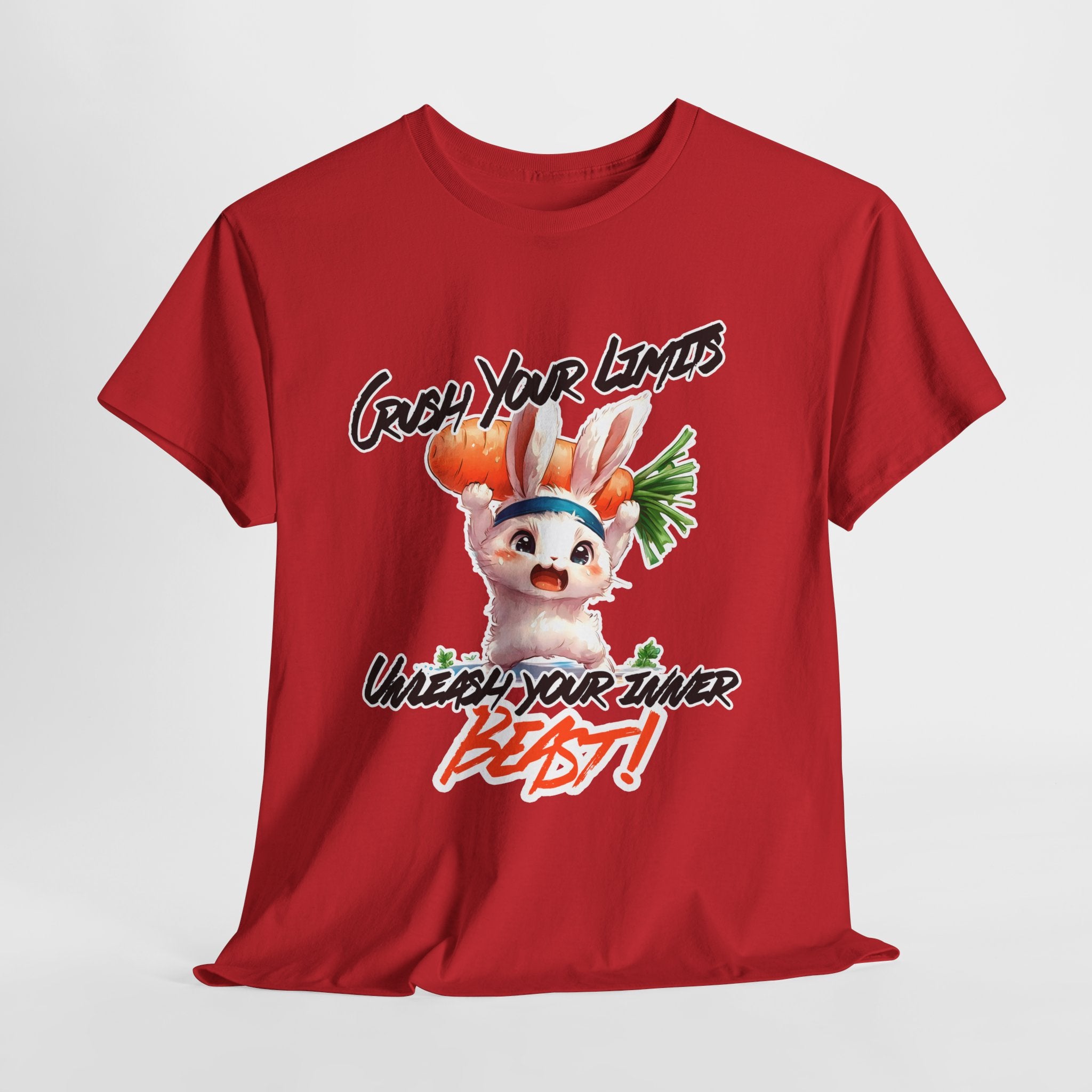 Motivational Unisex Heavy Cotton Tee - 'Crush Your Limits'