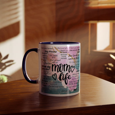 Mom Life Two-Tone Coffee Mugs, 11oz