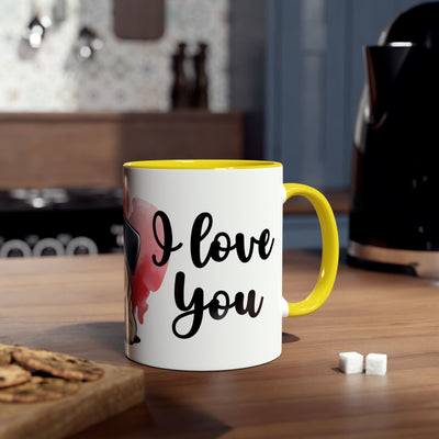 I Love You Two-Tones Mug with Cute Pug Dog
