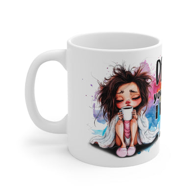 Humorous White Ceramic Coffee Mug - "Dear Coffee, You're the Only One I Wake Up To"