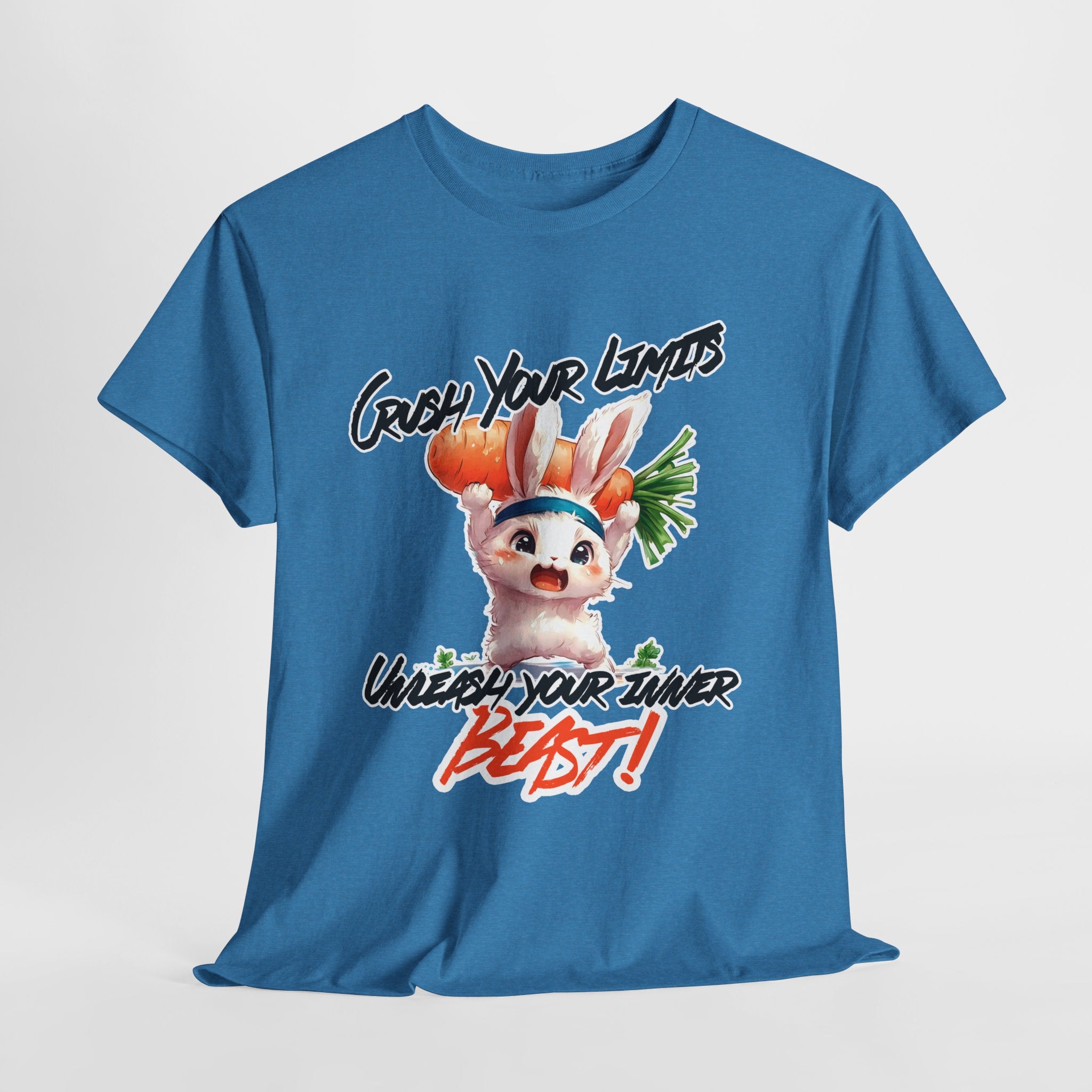 Motivational Unisex Heavy Cotton Tee - 'Crush Your Limits'
