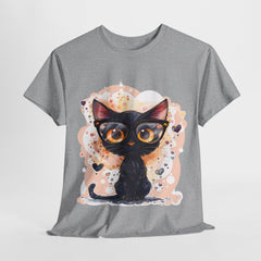 Cute Cat Tee, High Quality, Cat with glasses