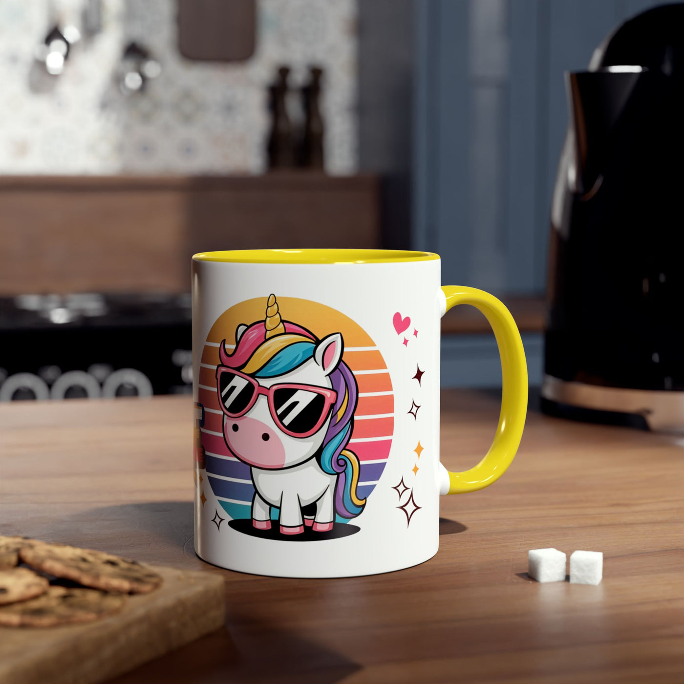Unicorn Two-Tone Coffee Mug - 11oz Born to Be Awesome Design