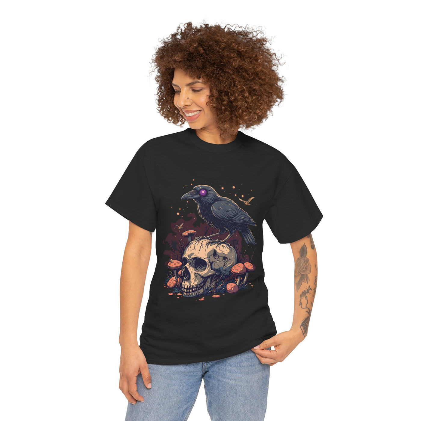 Raven on the Skull Horror T-shirt