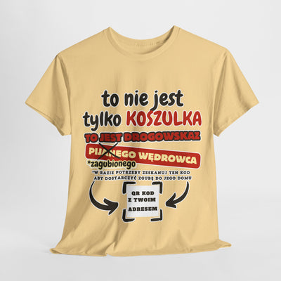 Unisex Zabawny T-Shirt Pijany Wędrowiec z własnym QR Code