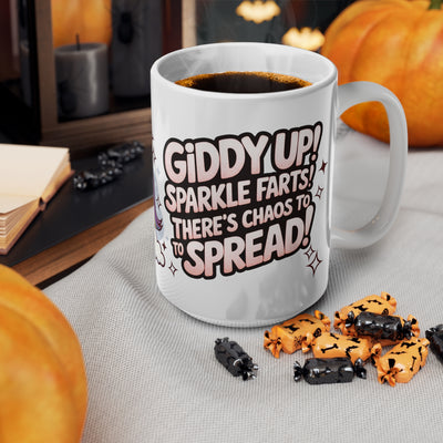 Giddy Sparkles Unicorn Cat Ceramic Coffee Cup - Fun 11oz & 15oz Mugs for Cat Lovers