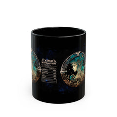Virgo Astrology Mug - Celestial Nutrition Facts Black Coffee Cup