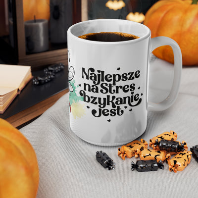 Najlepsze na stres bzykanie jest - Biały Kubek ceramiczny