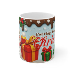 Christmas Cheer Cute Snowman Design 11oz Mug - Holiday Coffee Cup, Gift for Him/Her, Winter Decor, Festive Hot Beverage Mug,