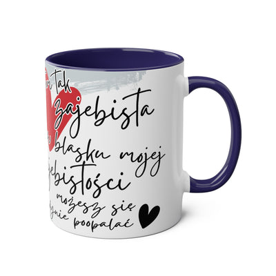 Chic Two-Tone Coffee Mug - Heart Design, Love Quote | Perfect Gift for Friends & Loved Ones