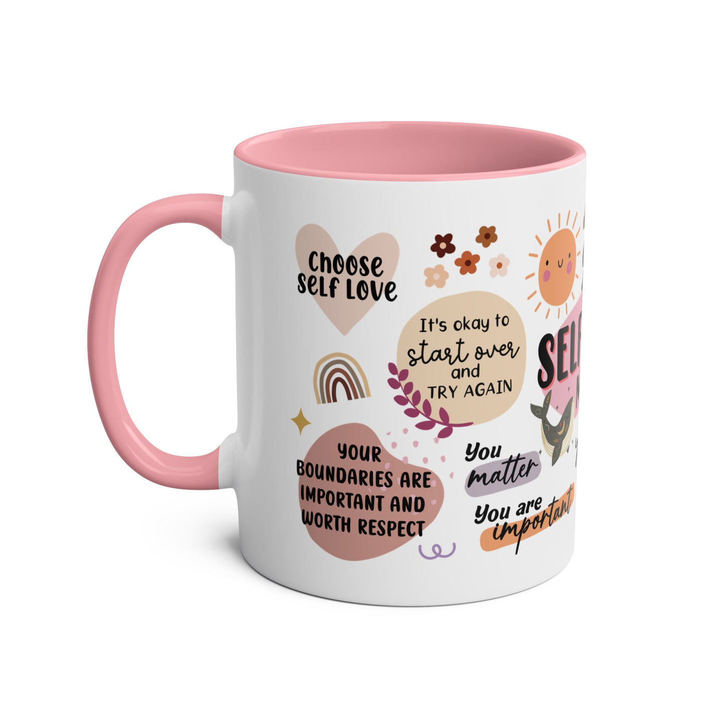 Self-Love Inspirational Coffee Mug – Two-Tone 11oz