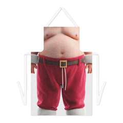 Humorous Santa Apron, Funny Cooking Gift, Christmas Apron, Holiday Chef Wear, Unique Kitchen Accessory, BBQ Apron for Men