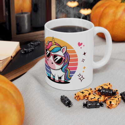 Mug - Born to Be Awesome Unicorn Ceramic Coffee Mug - Fun 11oz & 15oz Cups