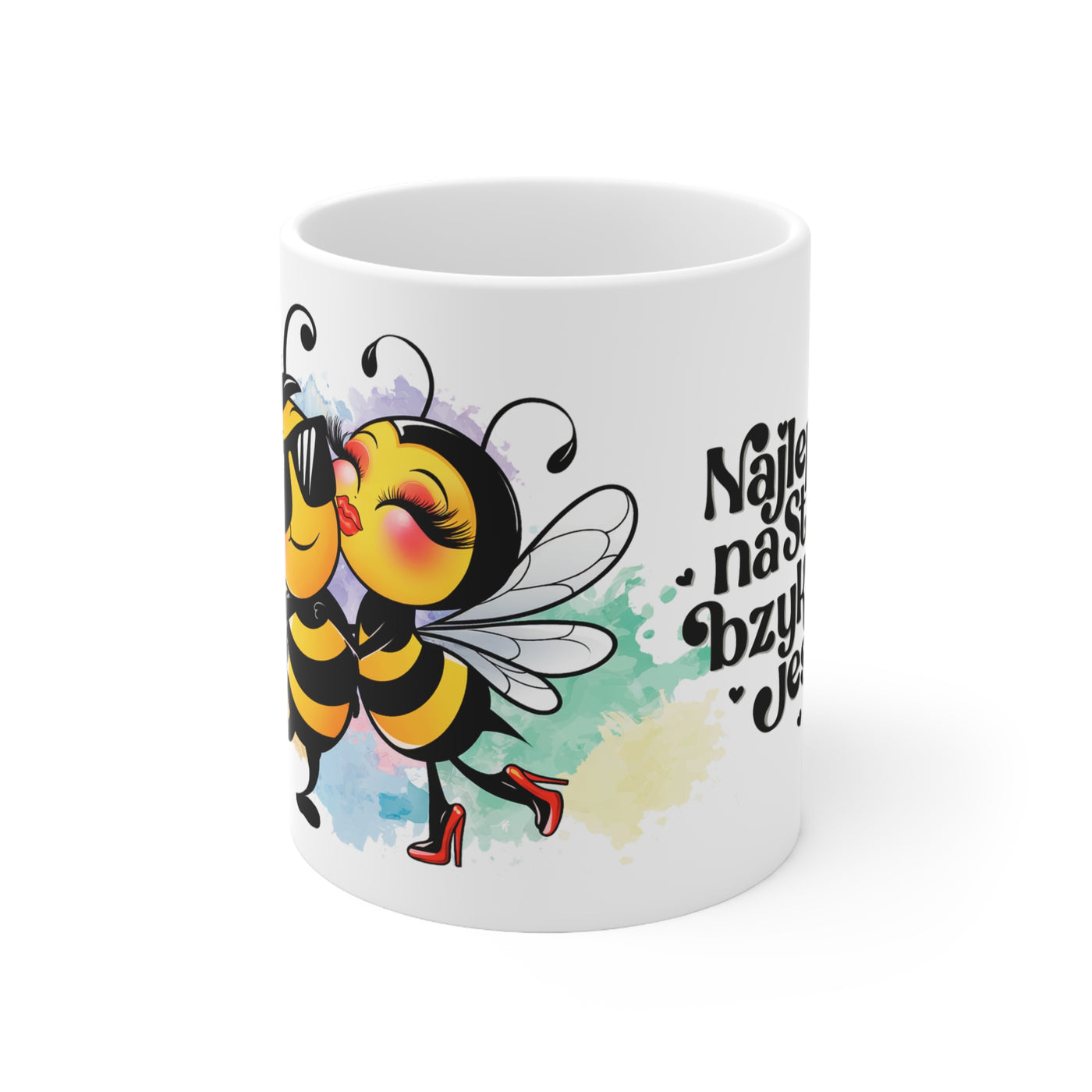 Najlepsze na stres bzykanie jest - Biały Kubek ceramiczny