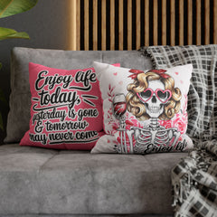 Enjoy Life Pillowcase – Chic Decor for Fun Celebrations