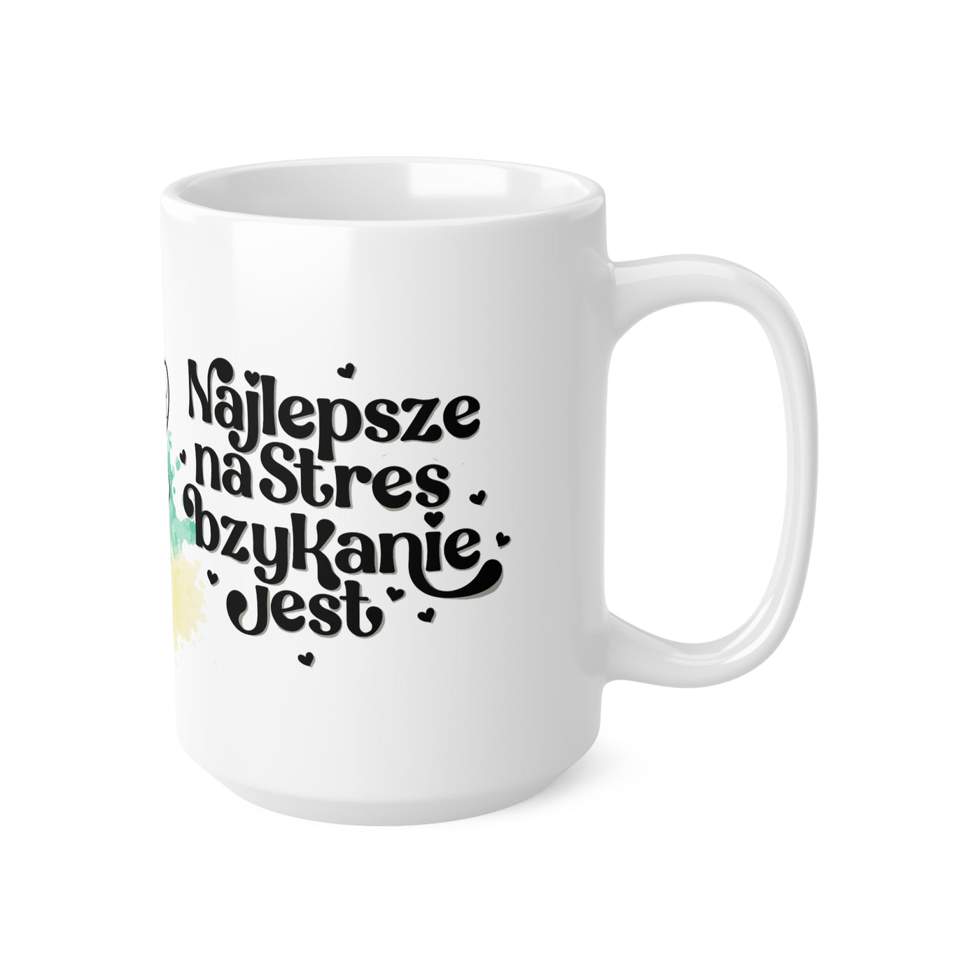 Najlepsze na stres bzykanie jest - Biały Kubek ceramiczny
