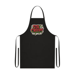 Creepy Kitchen Apron, Stay Creepy Cooking Apron, Halloween Gift, Fun Apron for Chefs, Unique Culinary Accessory, Quirky Home Decor